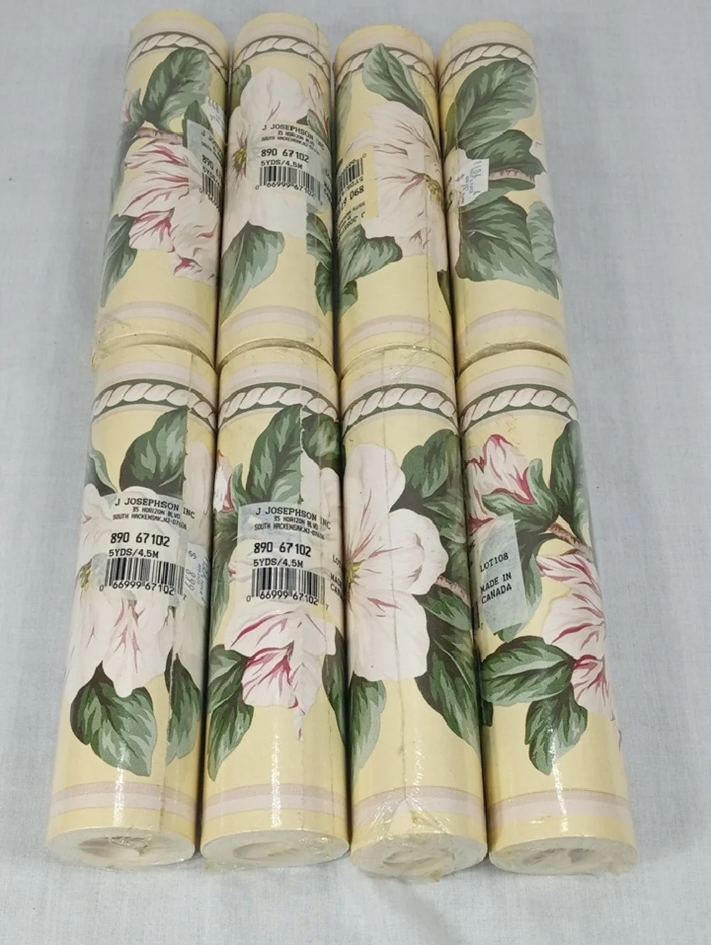 Vintage J Josephson Inc Floral Wallpaper Border Lot Of 8
